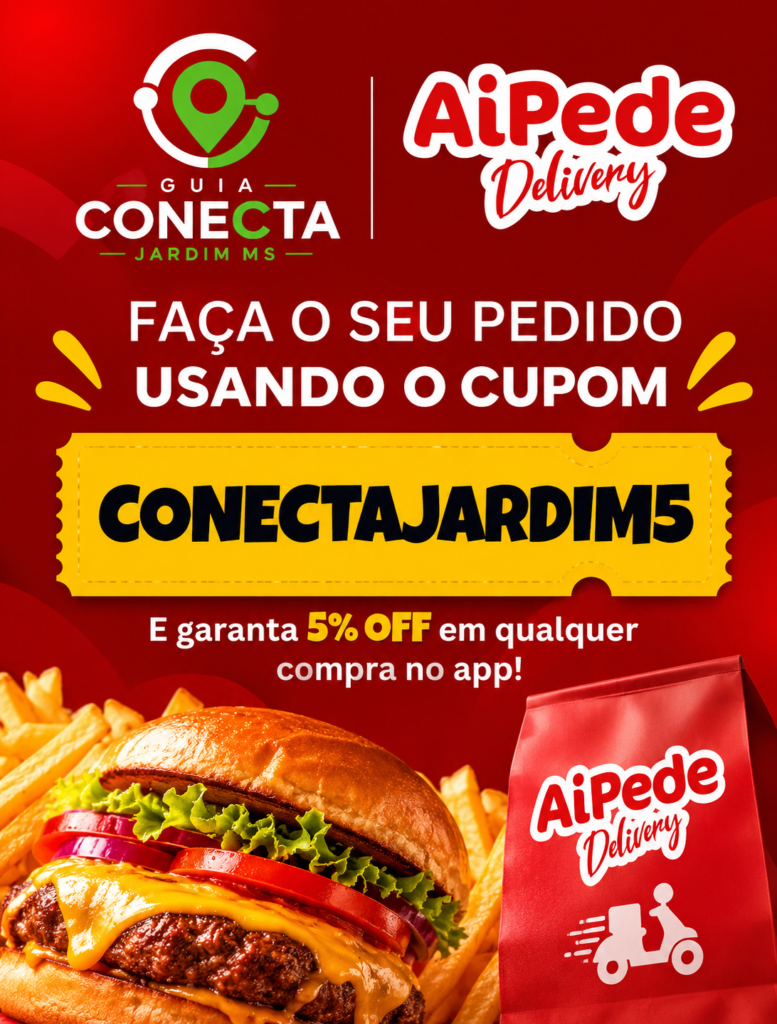 AiPede Delivery em Jardim MS: ganhe 5% OFF com cupom
